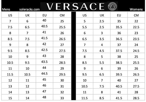 Versace ring size chart